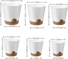 Load image into Gallery viewer, Indoor Self Watering Planters with Drainage Holes and Saucers, 8, 7, 6.5, 6, 5.5, 5 Inches, Green, 6 Pots