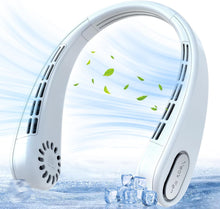 Load image into Gallery viewer, Portable Neck Fan, Hands Free Bladeless Personal Fan, 4000mAh Battery 4-16H, 360° Fast Cooling, No Hair Twisting, Ultra Quiet, Travel Essentials, Suit Home Office Sports, Gifts for Women Men