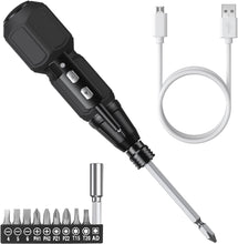 Load image into Gallery viewer, Electric Screwdriver Cordless, Rechargeable Power Screwdrivers Set, Portable Automatic Home Repair Tool Kit with LED Lights and USB Cable