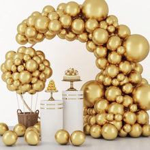 Load image into Gallery viewer, 129pcs Metallic Gold Balloons Latex Balloons Different Sizes 18 12 10 5 Inch Party Balloon Kit for Birthday Party Graduation Wedding Holiday Balloon Decoration