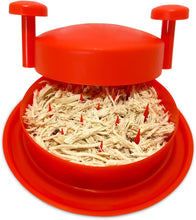 Load image into Gallery viewer, Chicken Shredder Machine, Shredding Tool, Meat Shredder with Handles Non-skid Base Mat Suitable for Pulled Pork Beef 8inch Red