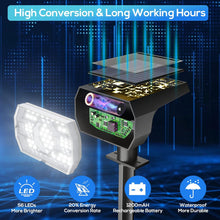 Load image into Gallery viewer, Solar Lights Outdoor Waterproof IP68, 56 LED 3 Lighting Modes Solar Powered Garden Yard Spot Solar Lights for Outside Landscape- 4 Pack (Cool White)