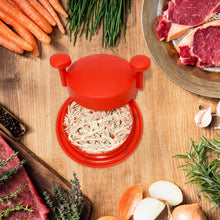 Load image into Gallery viewer, Chicken Shredder Machine, Shredding Tool, Meat Shredder with Handles Non-skid Base Mat Suitable for Pulled Pork Beef 8inch Red