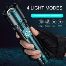 Load image into Gallery viewer, LED Flashlights High Lumens, Small Flashlight, Zoomable, Waterproof, Adjustable Brightness Flash Light for Outdoor, Emergency, Tactical & Camping Accessories