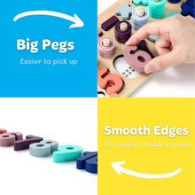 Load image into Gallery viewer, Toddler Montessori Toys Teaches Number, Counting, Math, Stacking Fun Preschool Learning Activates for Boy and Girl | 1 Year Old Boy Gifts and Beyond! (Macaron)