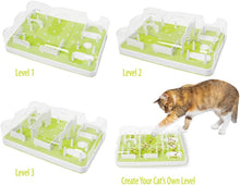 Load image into Gallery viewer, Interactive Cat Puzzle Feeder, Mental Stimulation Cat Maze Toy Slow Feeding Treat Dispenser for Indoor Cats