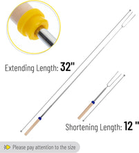 Load image into Gallery viewer, Extendable Stainless Steel Roasting Sticks, 5 Pack, 32" - For S'mores, Hot Dogs, Campfires and Fire Pits