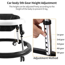 Load image into Gallery viewer, Baby Walker Foldable with 10 Adjustable Heights, Baby Walkers and Activity Center for Boys Girls Babies 5-18 Months, Baby Walker with Wheels Portable