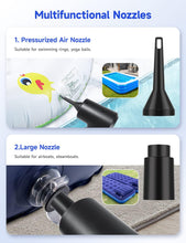 Load image into Gallery viewer, Compressed Air Duster, 3-Gear to 51000RPM Electric Air Duster Portable Air Blower with LED Light, 6000mAhRechargeable Cordless Air Duster for Computer Keyboard Fast Charge(Black)