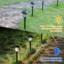 Load image into Gallery viewer, 12 Pack Solar Pathway Lights Outdoor Solar Garden Lights for Patio, Yard, Driveway