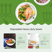 Load image into Gallery viewer, 150 Pack 12 oz Paper Bowls, Disposable Compostable Bowls Heavy-Duty, Biodegradable Soup Bowls Made of Natural Bagasse, Eco-Friendly Sugarcane Bowls for Salad, Dessert, Milk, Cereals