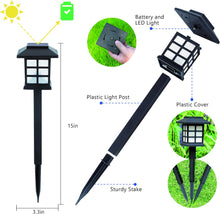 Load image into Gallery viewer, Solar Outdoor Lights,12 Pack LED Solar Lights Outdoor Waterproof, Solar Walkway Lights Maintain 10 Hours of Lighting for Your Garden, Landscape, Path, Yard, Patio, Driveway