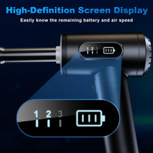 Load image into Gallery viewer, Compressed Air Duster-3 Gear Adjustable 100000RPM Electric Air Duster with LED Light, Rechargeable Cordless Air Blower for Keyboard Electric Devices Cleaning. Replaces Compressed Air Cans (Black)