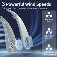 Load image into Gallery viewer, Portable Neck Fan, Hands Free Bladeless Personal Fan, 4000mAh Battery 4-16H, 360° Fast Cooling, No Hair Twisting, Ultra Quiet, Travel Essentials, Suit Home Office Sports, Gifts for Women Men