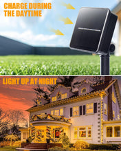 Load image into Gallery viewer, Solar String Lights for Outside, 33Ft 100 LED Outdoor Solar Fairy Lights, 8 Modes Balcony Lights for Tree Patio Christmas Party Wedding Decor (Warm White)