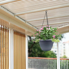 Load image into Gallery viewer, 5-Pack 10 inch Plastic Planters, Round Flower Pots with Drainage Holes, Thick Sturdy Traditional Garden Pots Indoor and Outdoor(Dark Gray)