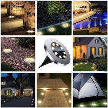 Load image into Gallery viewer, Solar Ground Lights, Waterproof Solar Garden Lights, Upgraded Outdoor Garden Waterproof Bright in-Ground Lights, Landscape Lights for Pathway,Yard,Deck,Lawn,Patio,Walkway (8 Pack Warm Light)