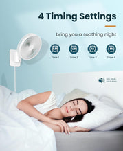 Load image into Gallery viewer, 8 Inch Small Wall Mounted Fan with Remote Control, AC/DC(12V), 90°Oscillating, 4 Speeds, Timer, Adjustable Tilt, 70-Inches Cord Ultra Quiet, for Home Office Camping-White