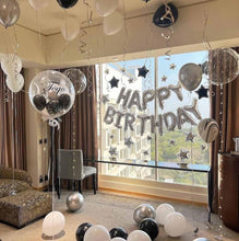 Load image into Gallery viewer, Silver Happy Birthday Balloons Banner,16 Inch Mylar Foil Letters Sign,Reusable Balloons for Women, Men, Boys & Girls Birthday Decorations Party Supplies