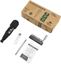 Load image into Gallery viewer, Electric Screwdriver Cordless, Rechargeable Power Screwdrivers Set, Portable Automatic Home Repair Tool Kit with LED Lights and USB Cable