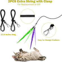 Load image into Gallery viewer, Interactive Cat Toys - Retractable Wand Toy and Feather Toys Refills for Indoor Cats to Chase and Exercise