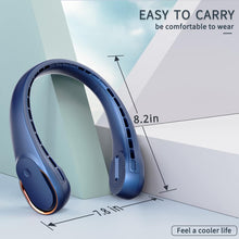 Load image into Gallery viewer, Neck Fan, USB Rechargeable Personal Fan, 4000 mAh Battery Operated, 3 Speeds Adjustable, Faster Cooling, Ultra Quiet, Suitable for Home, Office, Travel, Sports