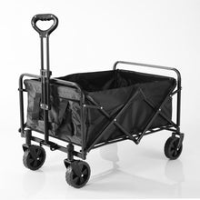 Load image into Gallery viewer, Collapsible Folding Wagon, Beach Cart Large Capacity, Heavy Duty Folding Wagon Portable, Collapsible Wagon for Sports, Shopping, Camping (Black)