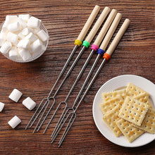 Load image into Gallery viewer, Extendable Stainless Steel Roasting Sticks, 5 Pack, 32" - For S'mores, Hot Dogs, Campfires and Fire Pits