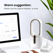 Load image into Gallery viewer, Desk Fan Bladeless, 11.8 Inch Office Fan Small, Quiet, 3 Speed Adjustment, Touch Control, Easy to Clean, Desk Fans Small Quiet, Ideal for Office, Living Room, Bedroom 2200mAh