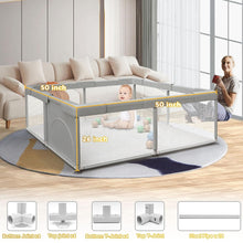 Load image into Gallery viewer, Baby Playpen Play Pens for Babies and Toddlers Baby Fence Baby Play Yards for Indoor & Outdoor with Breathable Mesh Anti-Fall Playpen
