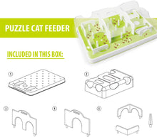 Load image into Gallery viewer, Interactive Cat Puzzle Feeder, Mental Stimulation Cat Maze Toy Slow Feeding Treat Dispenser for Indoor Cats