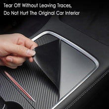 Load image into Gallery viewer, Center Console Wrap Kit Carbon Fiber Console Cover Interior Decoration Wrap Kit Compatible with Tesla Model 3 Model Y 2021 2022 2023Tesla Accessories (Matte Carbon Fiber)