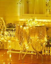 Load image into Gallery viewer, Solar String Lights for Outside, 33Ft 100 LED Outdoor Solar Fairy Lights, 8 Modes Balcony Lights for Tree Patio Christmas Party Wedding Decor (Warm White)