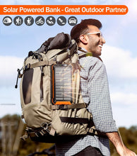 Load image into Gallery viewer, Power Bank Wireless Charger 20000mAh Built in 4 Cables Six Outputs 15W Fast Charging Power Bank for All Mobile Devices Three Inputs Solar Portable Charger with Dual Flashlights, Carabiner