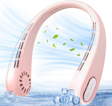 Load image into Gallery viewer, Portable Neck Fan, Hands Free Bladeless Personal Fan, 4000mAh Battery 4-16H, 360° Fast Cooling, No Hair Twisting, Ultra Quiet, Travel Essentials, Suit Home Office Sports, Gifts for Women Men