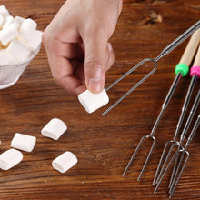 Load image into Gallery viewer, Extendable Stainless Steel Roasting Sticks, 5 Pack, 32" - For S'mores, Hot Dogs, Campfires and Fire Pits