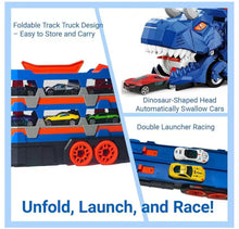 Load image into Gallery viewer, Wholesale: Dinosaur Toy Truck with 12 Die-Cast Cars Foldable Track
