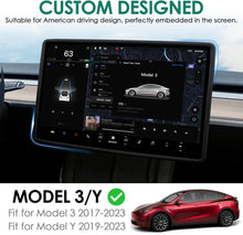 Load image into Gallery viewer, Screen Protector Frame Compatible with Tesla Model 3 Model Y 2024 2023 2022 2021 2020 2019 Screen Edge Protector Cover Center Console Decoration Interior Accessories (Pink)
