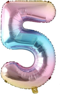 40 inch Rainbow Gradient Colorful Big Size Number Foil Helium Balloons Birthday Party Celebration Decoration Large globos