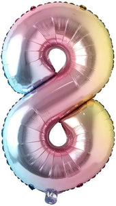 40 inch Rainbow Gradient Colorful Big Size Number Foil Helium Balloons Birthday Party Celebration Decoration Large globos