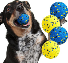 Load image into Gallery viewer, Dog Balls Tennis Ball Toys Dog Toys for Aggressive Chewers Durable Teething Chew Toys Water Toy Fetch Balls for Large Medium Small Dog and Puppies (4 Balls)
