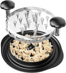 Shredder with Cleaning Brush, Meat Shredder Tool Twist for Effortlessly Shredding Chicken and Vegetables - Have a Transparent Lid, Solid Handle, Non-Slip Base