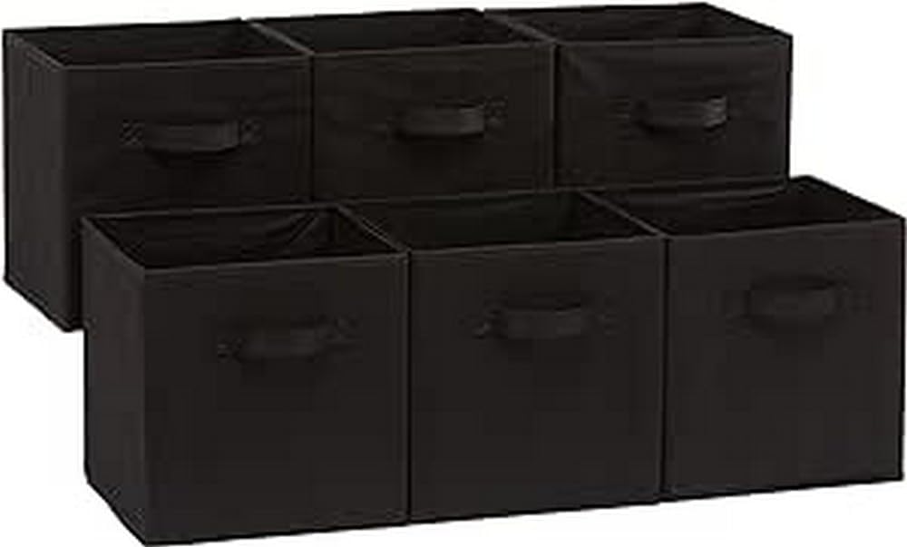 Collapsible Fabric Storage Cubes Organizer with Handles, 10.5