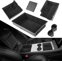 Load image into Gallery viewer, 5PCS Tesla Model Y Center Console Organizer Tray Cup Holder Under Seat Storage Tray Hidden Armrest Storage Box Upgraded
