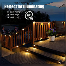 Load image into Gallery viewer, Solar Deck Lights Outdoor 16 Pack, Solar Step Lights Waterproof Led Solar lights for Outdoor Stairs, Step , Fence, Yard, Patio, and Pathway(Warm White)
