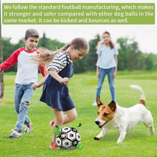 Load image into Gallery viewer, Dog Toys Soccer Ball with Straps, Interactive Dog Toys for Tug of War, Puppy Birthday Gifts, Dog Tug Toy, Dog Water Toy, Durable Dog Balls World Cup for Small &amp; Medium Dogs（6 Inch）
