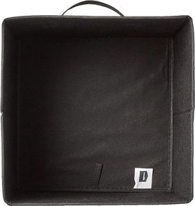 Collapsible Fabric Storage Cubes Organizer with Handles, 10.5"x10.5"x11", Black - Pack of 6