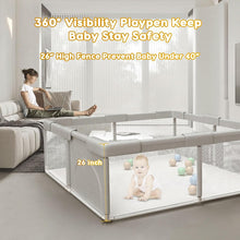 Load image into Gallery viewer, Baby Playpen Play Pens for Babies and Toddlers Baby Fence Baby Play Yards for Indoor &amp; Outdoor with Breathable Mesh Anti-Fall Playpen
