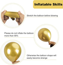 Load image into Gallery viewer, 129pcs Metallic Gold Balloons Latex Balloons Different Sizes 18 12 10 5 Inch Party Balloon Kit for Birthday Party Graduation Wedding Holiday Balloon Decoration
