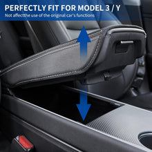 Load image into Gallery viewer, Tesla Model 3/Y Armrest Accessories - Wonarby Center Console Cover for Tesla - Car Armrest Box Cover Decoration Interior for Model 3 2017-2022 2023 2024 or Model Y 2020-2022 2023 2024 - Black
